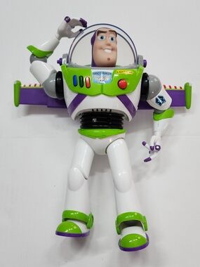 Toy Story Buzz Lightyear Talking Action Figure Pop Out Wing Disney Pixar Working